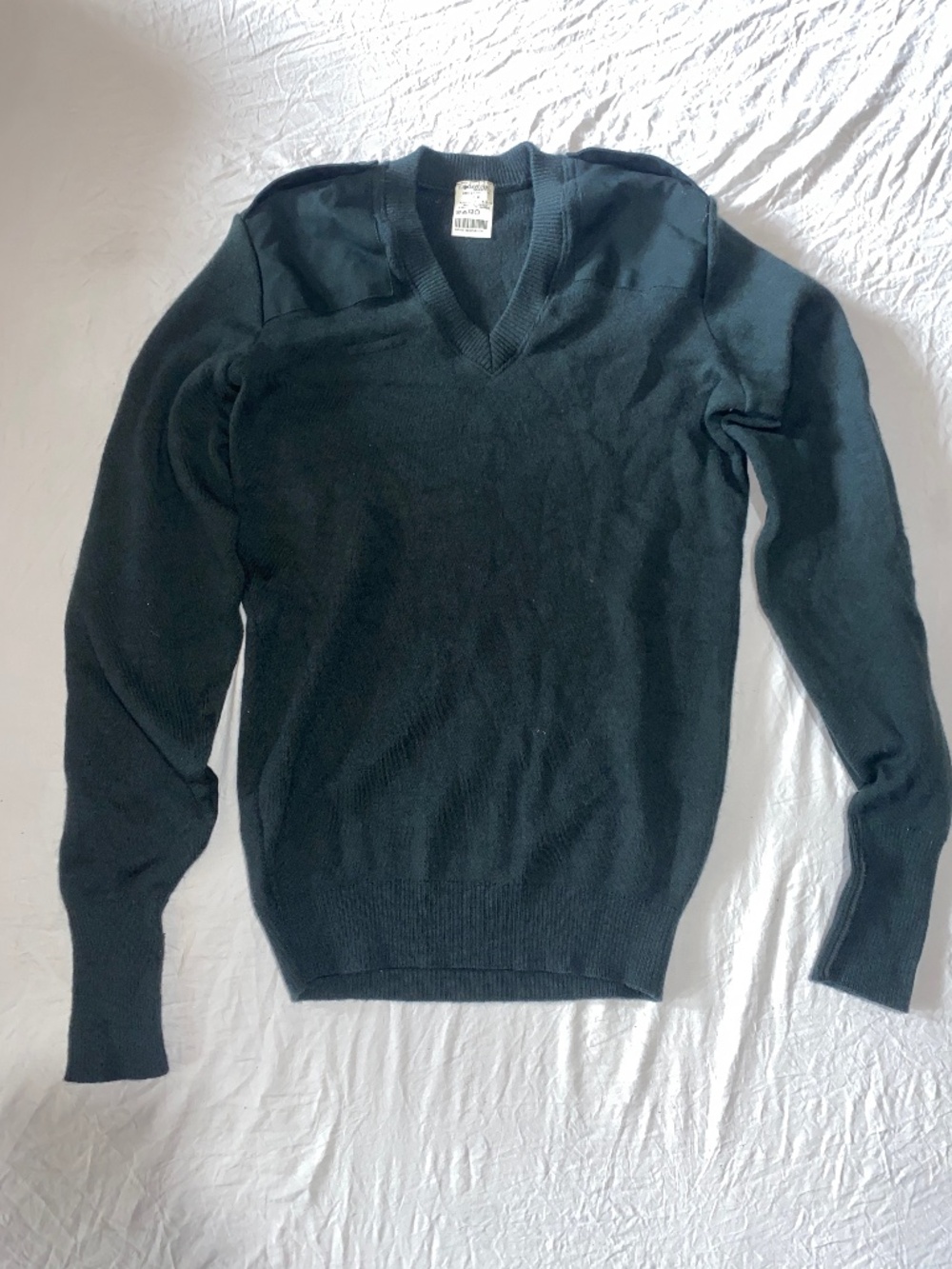 Set of 2 Wool Logistic Sweaters Size Medium Black/ Blue Military Surplus